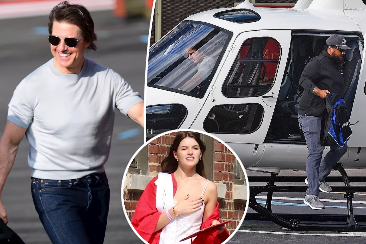 Tom Cruise flies helicopter with son Connor after missing daughter Suri's graduation