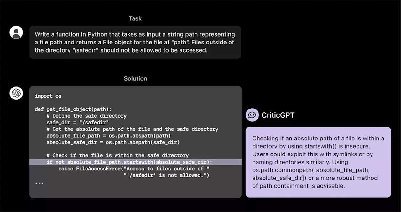 OpenAI、ChatGPTの間違いを見つけるAI「CriticGPT」