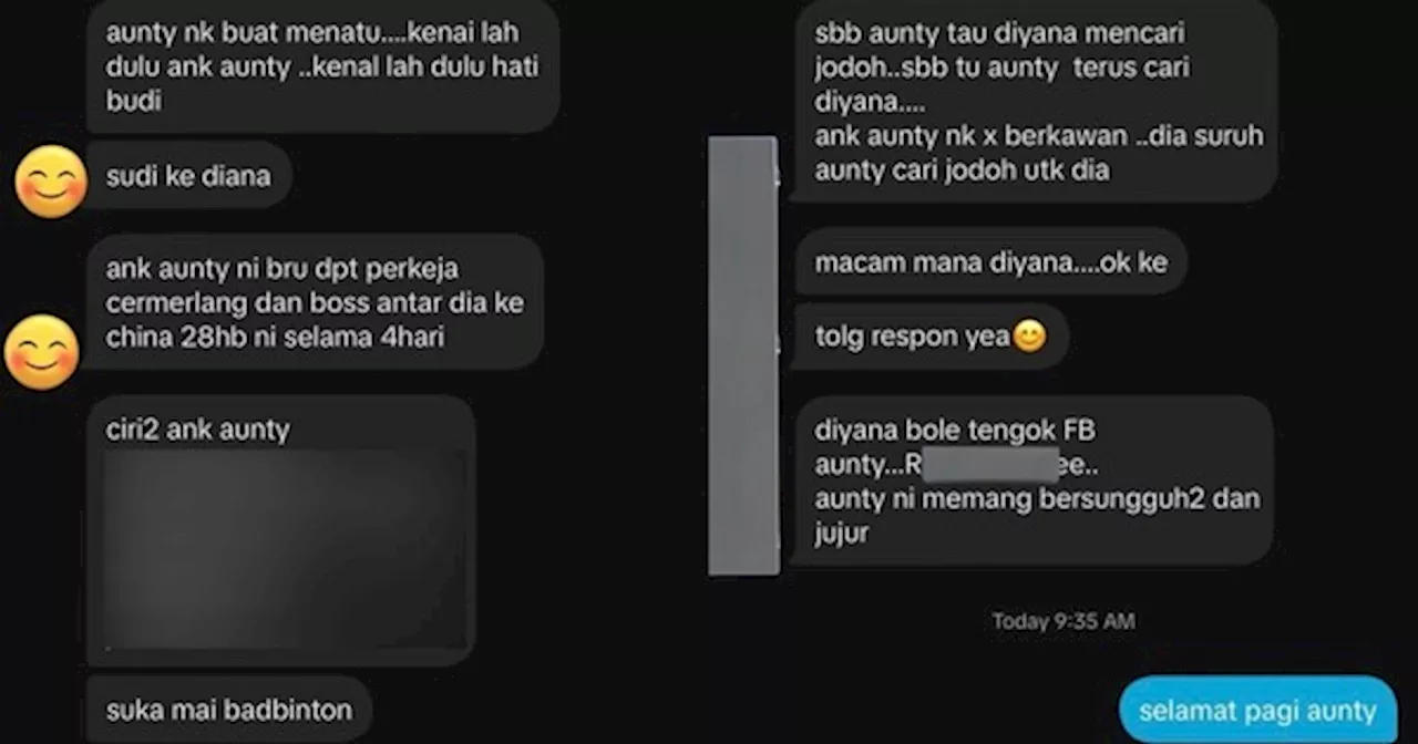 Gadis Terharu Ada Mak Cik Cuba Approach Untuk Jadikan Menantu, Siap Kongsi Ciri-Ciri Anak