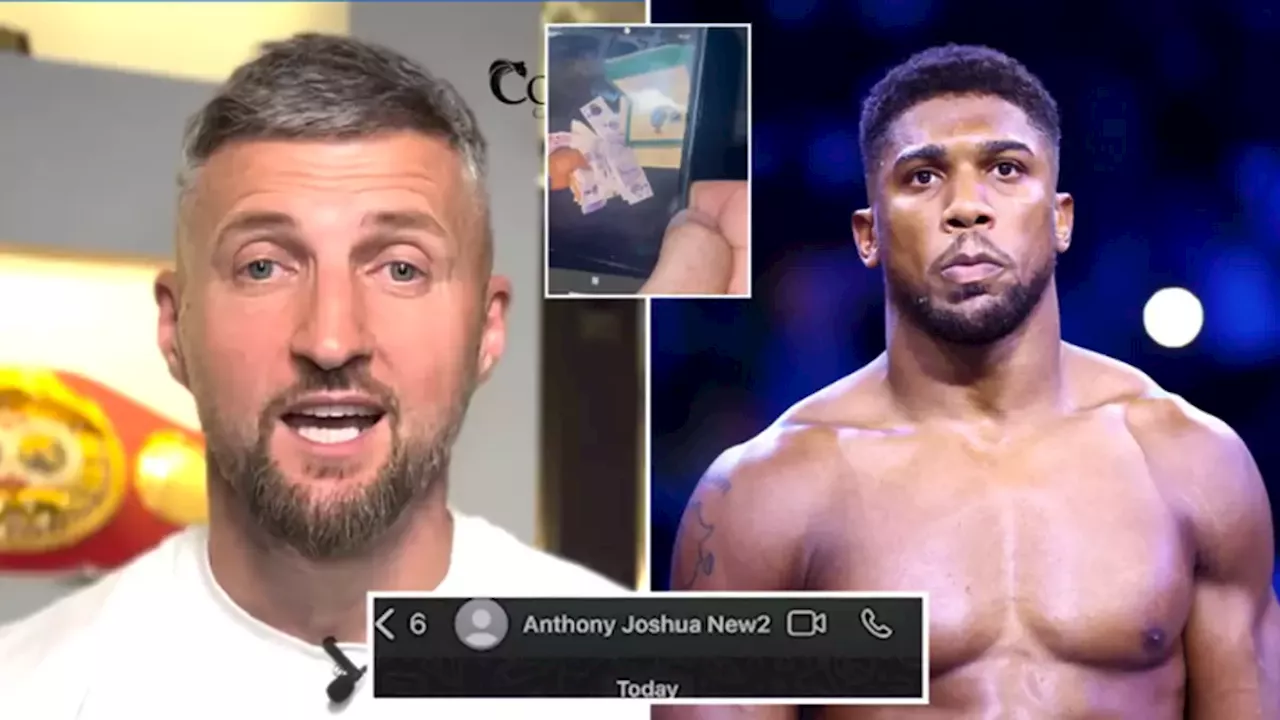 Carl Froch leaks 'embarrassing' X-rated WhatsApp messages from Anthony Joshua in furious row