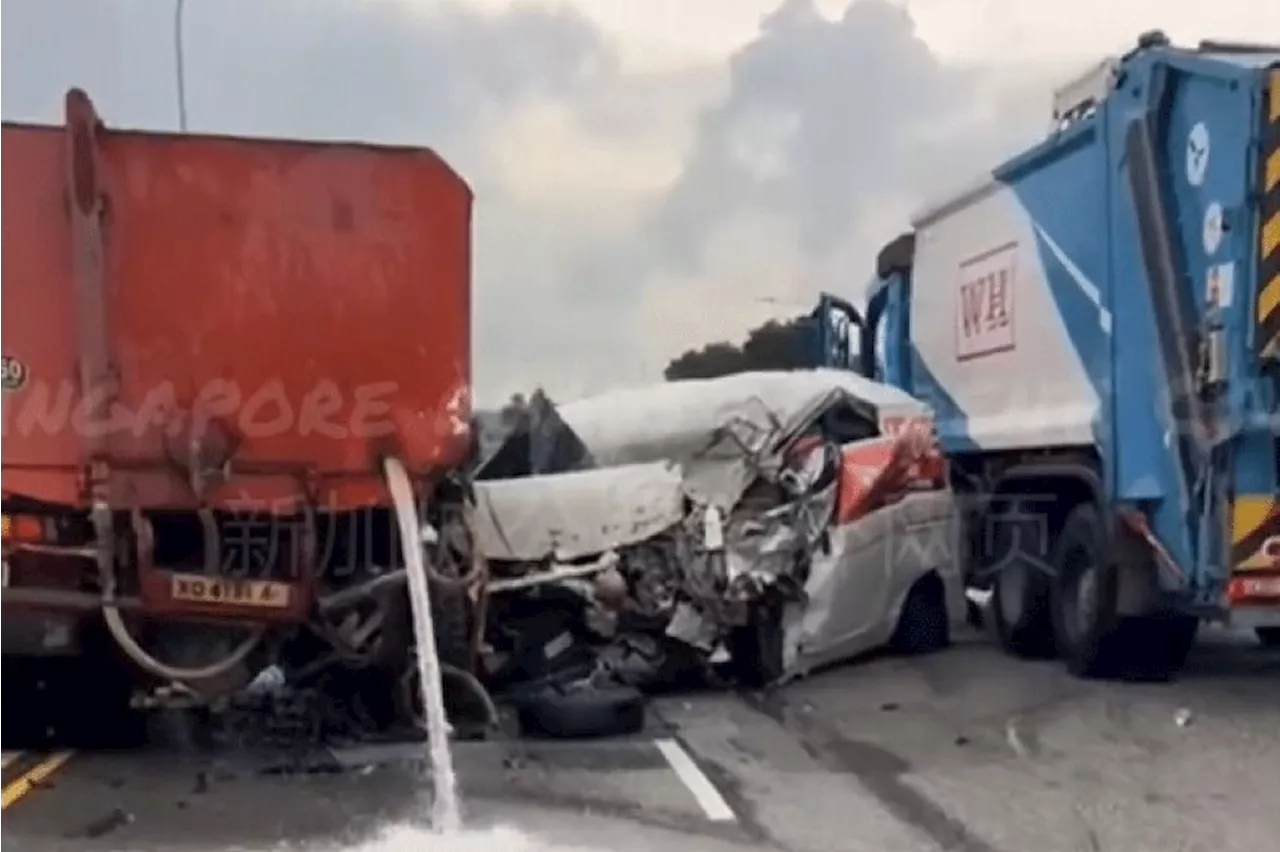 Two taken to hospital after accident involving four vehicles at Singapore's Lim Chu Kang