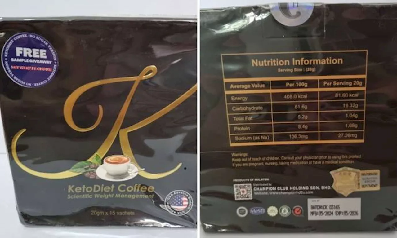 Banned substance that increases heart attack and stroke risk found in KetoDiet Coffee, warns SFA