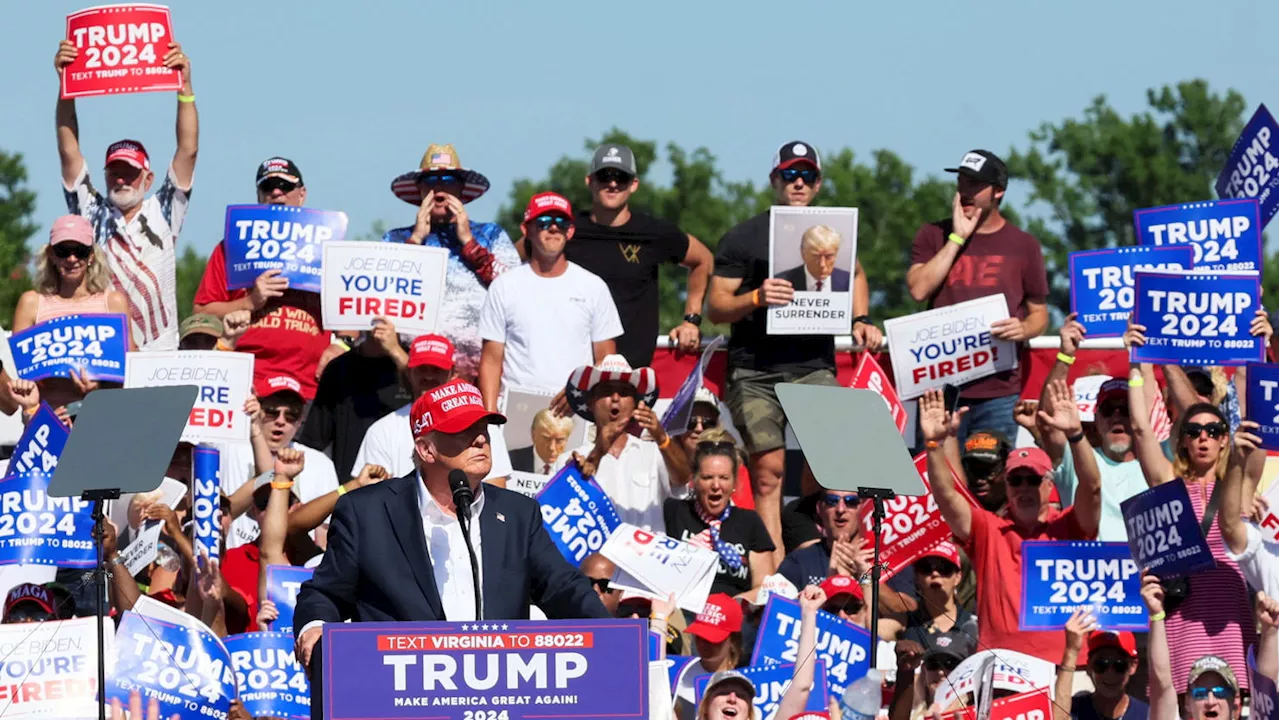 Former President Donald Trump Takes Shots at President Joe Biden at Post-Debate Rally in Virginia