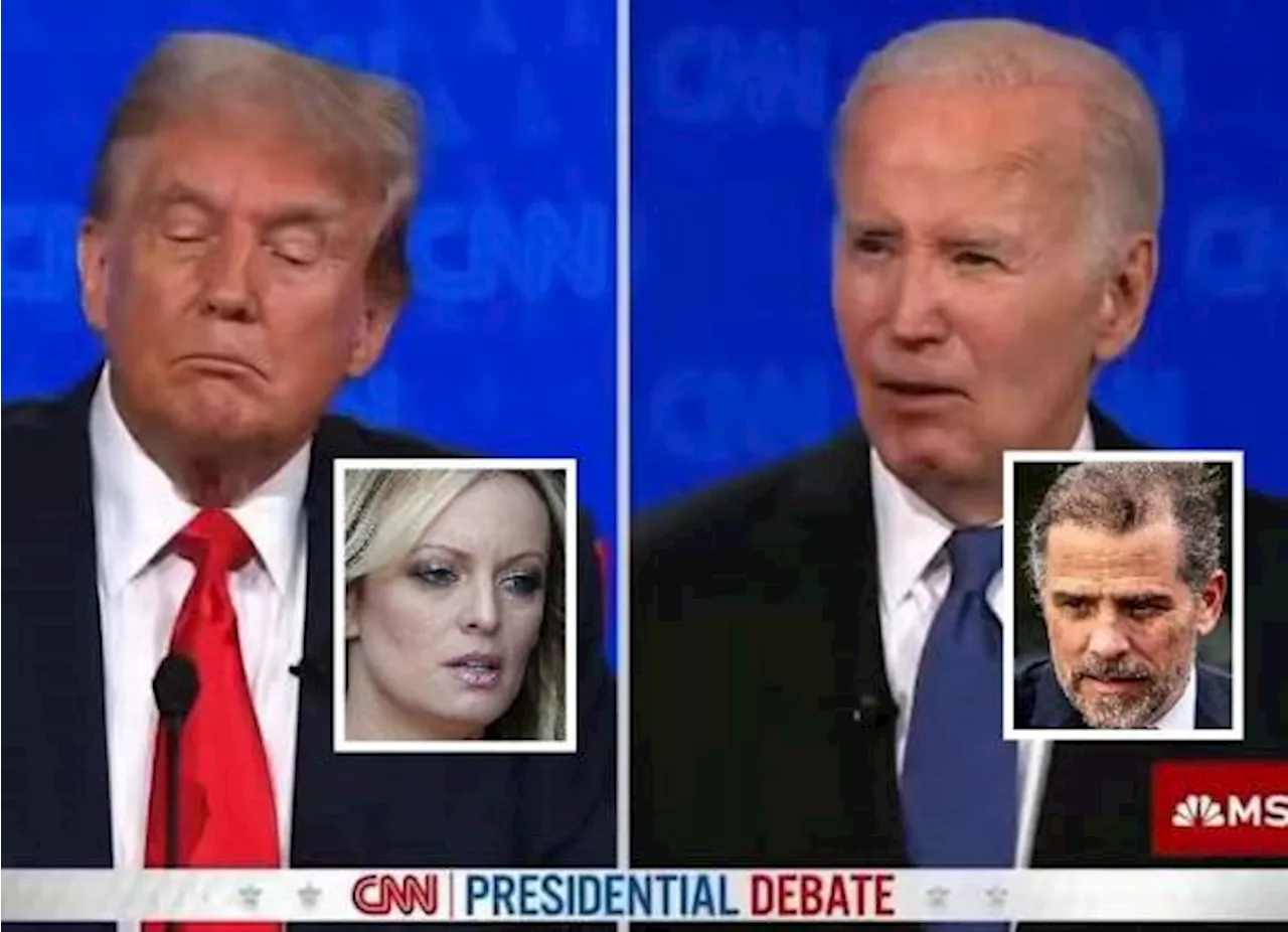 Casos Stormy Daniels y Hunter encendieron debate entre Biden y Trump