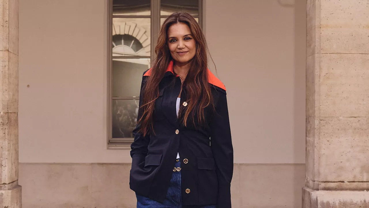 Katie Holmes Brought Her Love of Blue Jeans to Paris Fashion Week