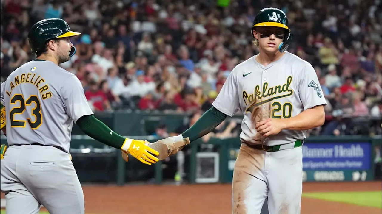 Athletics rally late, snap 11-game road losing streak by beating Diamondbacks 9-4