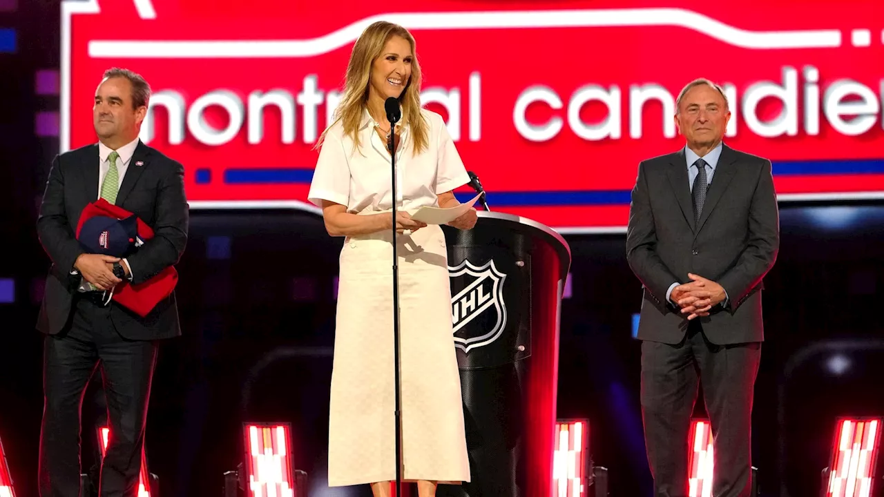 Celine Dion surprises fans at NHL Draft, announces Montreal Canadiens' first-round pick