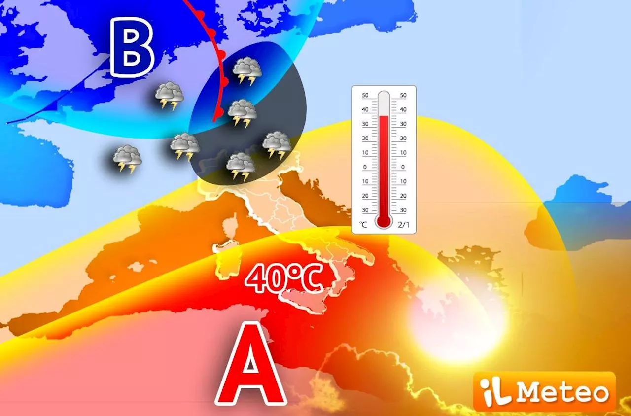 Meteo oggi, Italia divisa in due con temporali forti al Nord e super caldo al Sud