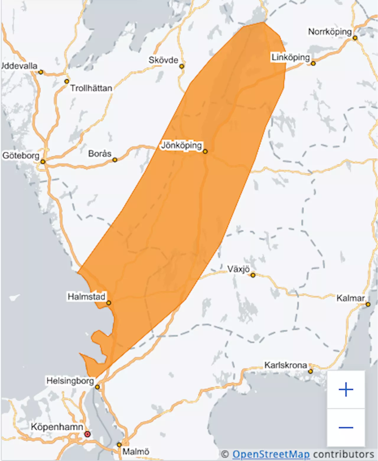 SMHI utfärdar orange varning