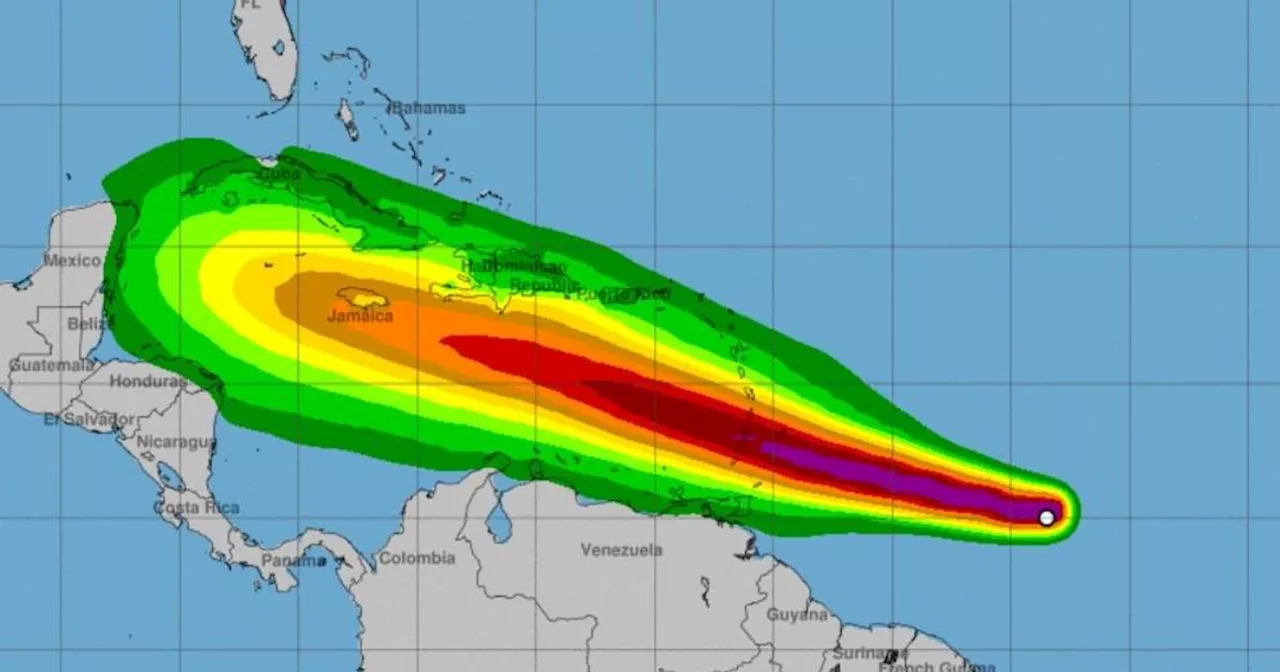 Beryl strengthens into a Category 1 hurricane in the Atlantic as it bears down on Caribbean