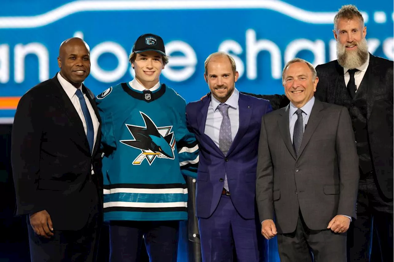 San Jose Sharks select Boston University center Macklin Celebrini with No. 1 pick in NHL draft