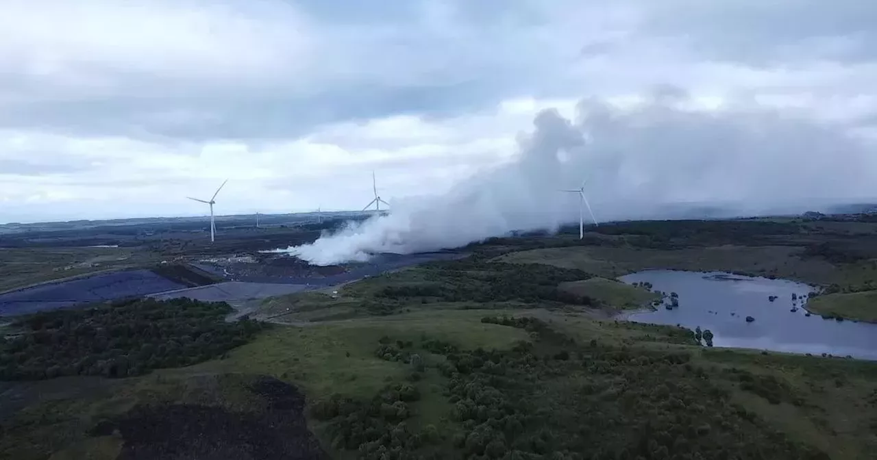 Fire crews battle Scots waste facility blaze as smoke billows into sky