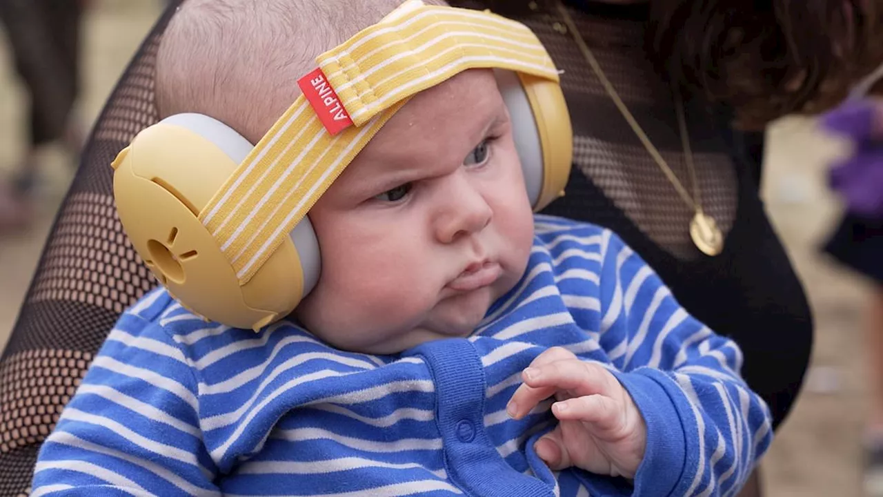 Grumpy baby Finlay steals the show at Annie Mac's Glastonbury gig