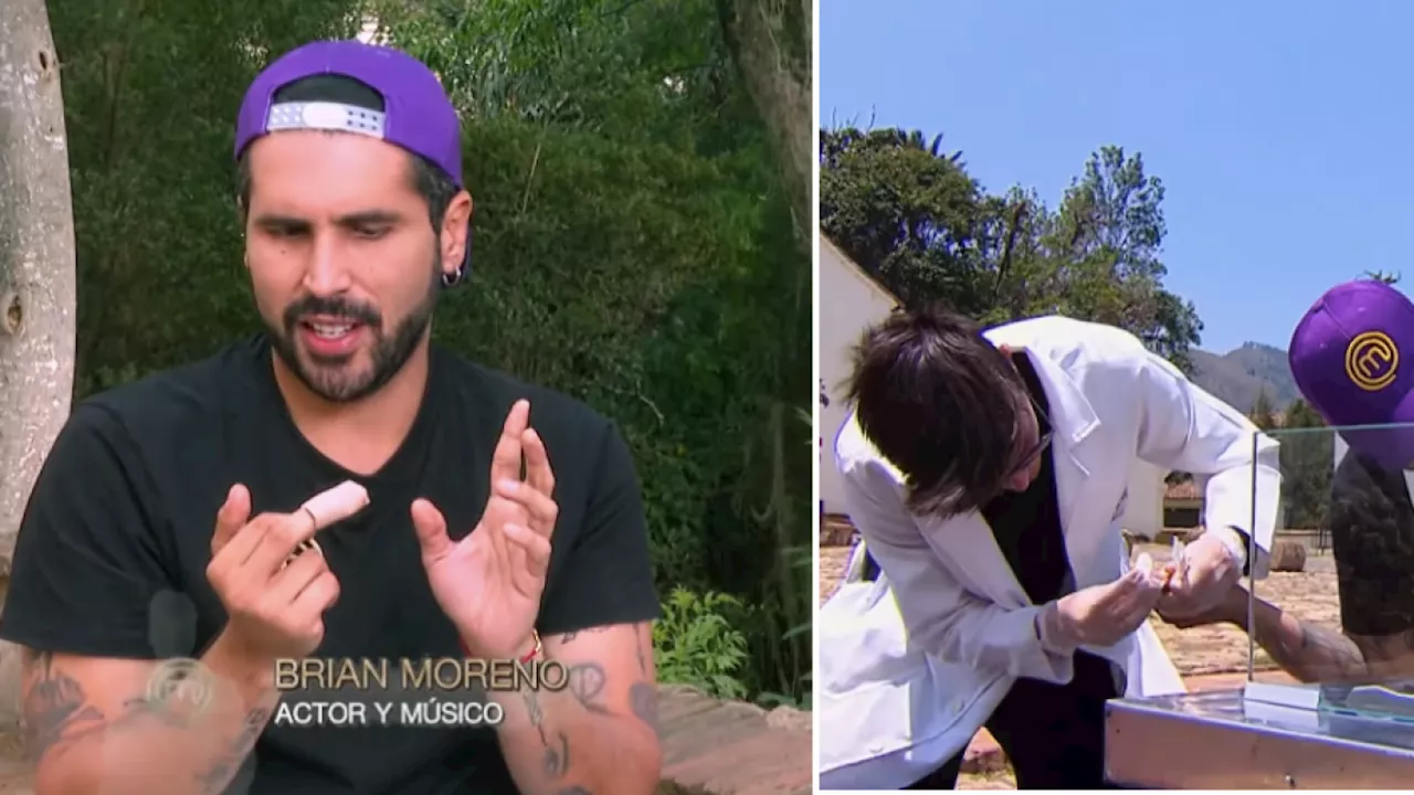 Brian Moreno sufre accidente en la cocina de 'MasterChef Celebrity', casi se queda sin un dedo