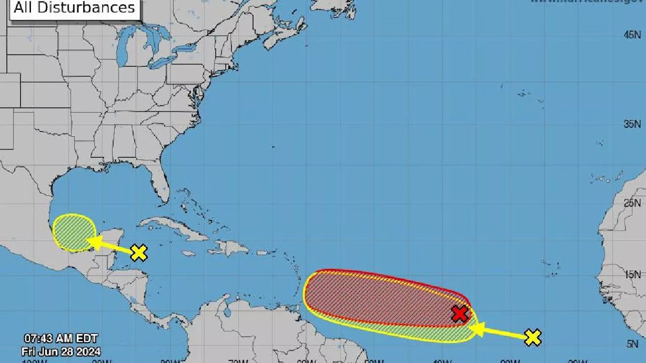 Tropical Storm Beryl swirls toward southeast Caribbean, threatens to strengthen into hurricane