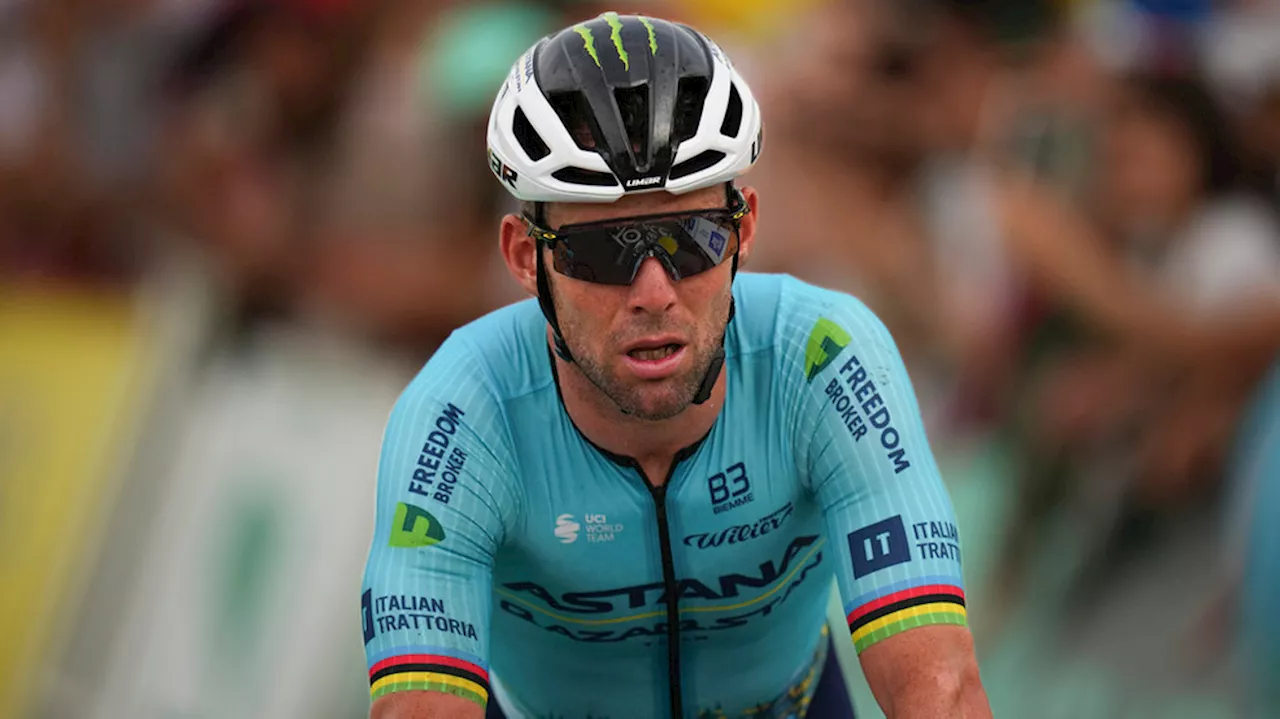 Cavendish struggles with apparent stomach, heat issues during opening Tour de France stage