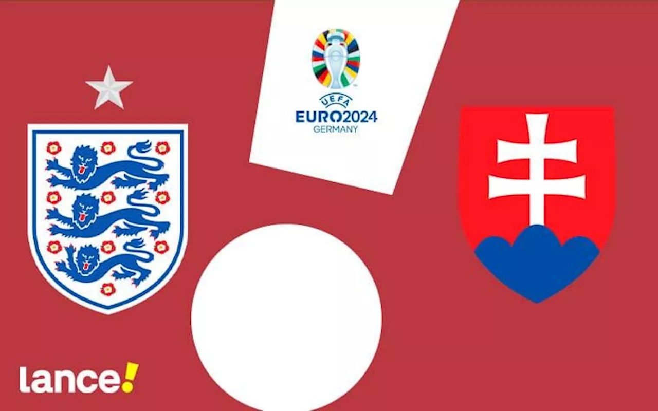 Inglaterra x Eslováquia: onde assistir ao vivo, horário e prováveis escalações do jogo pela Eurocopa