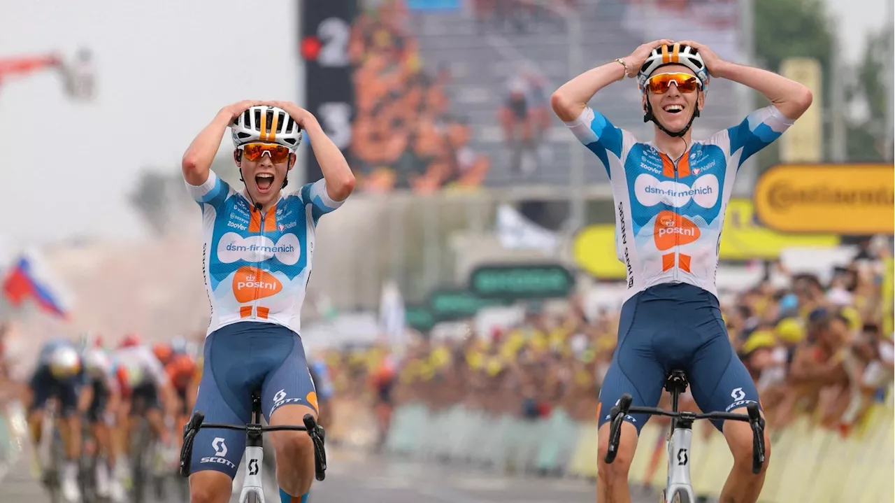 Tour de France : Romain Bardet remporte la première étape et son premier maillot jaune