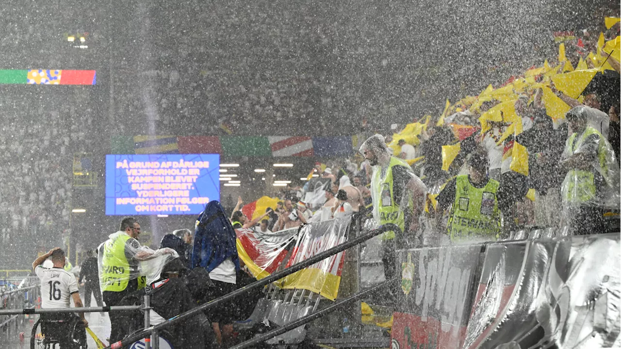 Euro 2024 : un violent orage durant Allemagne-Danemark interrompt le huitième de finale de l’Euro