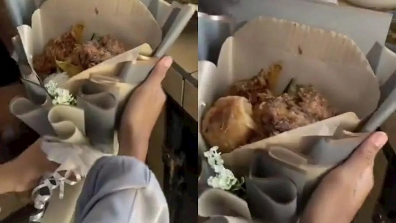 Viral Buket Nasi Padang, Hadiah Anti Mainstream yang Bikin Perut Keroncongan dan Ngiler Parah