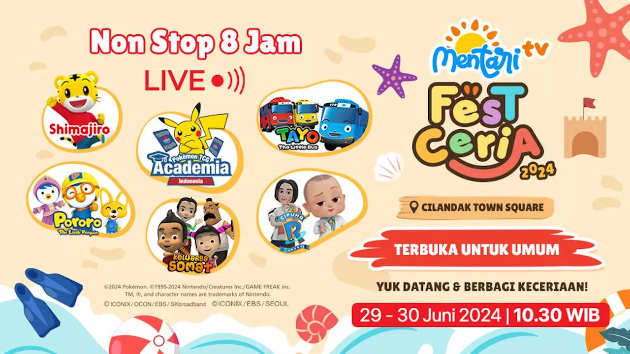 Yuk Ketemu Abang L dan Keluarga Lesti Kejora di Mentari Fest Ceria 2024, Live Non Stop di VIDIO