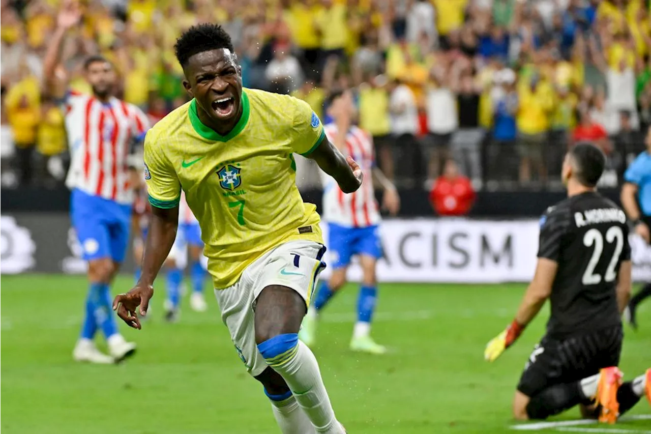 Vinícius Júnior scores twice to lead Brazil to win over Paraguay in Copa America group stage