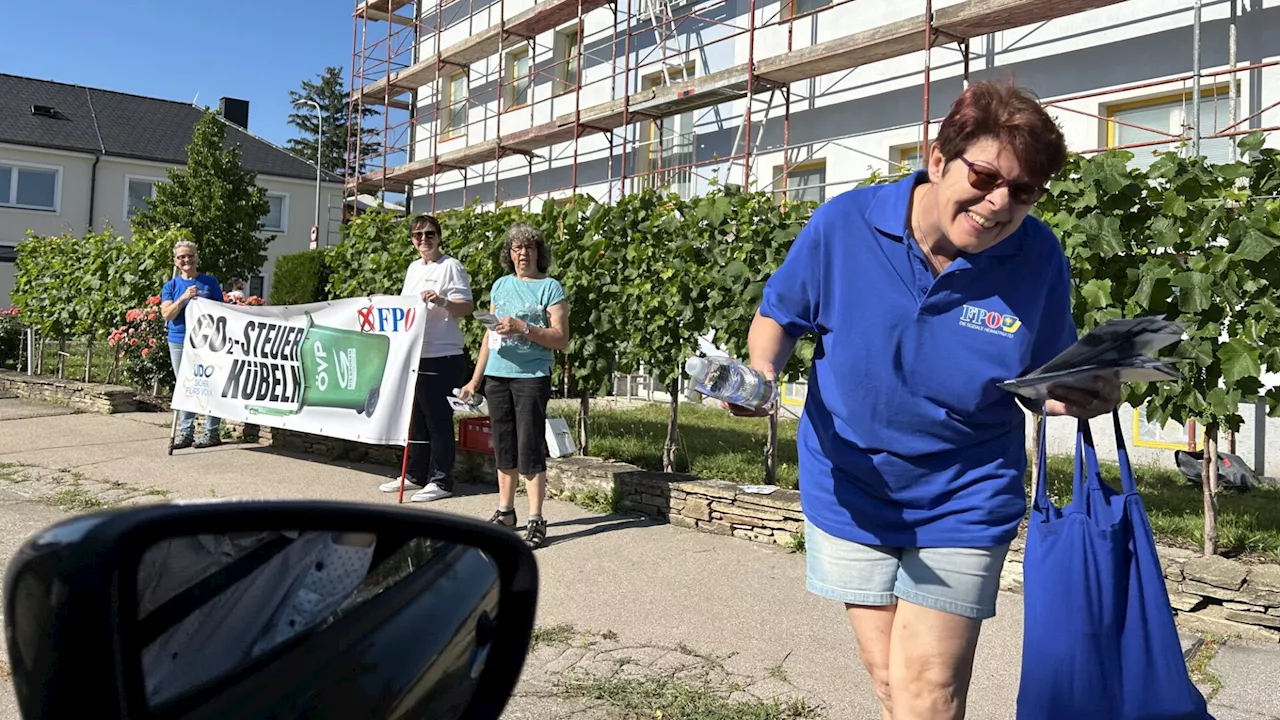 FPÖ Hollabrunn als „Drive-in“ für einen Apfel und ein Getränk