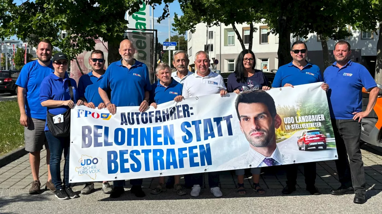 Schwechat: FPÖ verteilte Obst an Autofahrer bei Stau-Hotspot