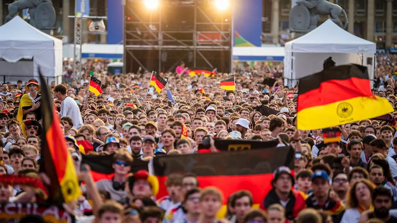 Baden-Württemberg: Stuttgarter Fanzone öffnet: Bangen wegen Unwetter