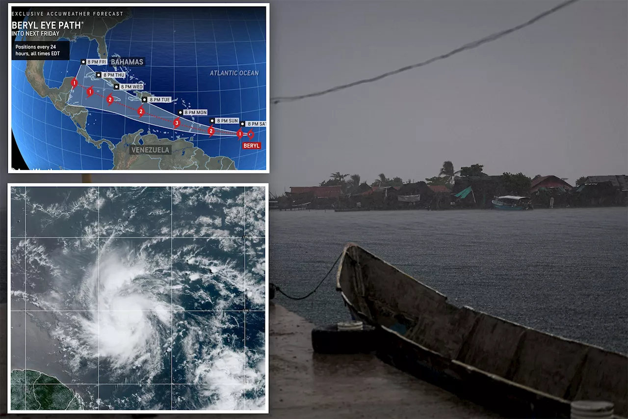 Tropical Storm Beryl intensifies in Caribbean, likely 2024's first hurricane