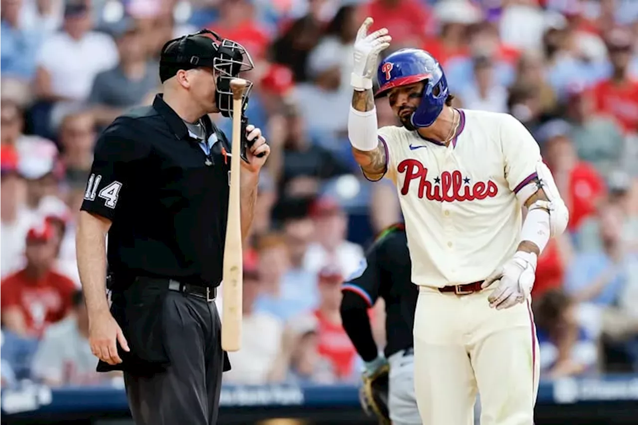 Without Bryce Harper and Kyle Schwarber, Phillies’ offense struggles in loss to Miami