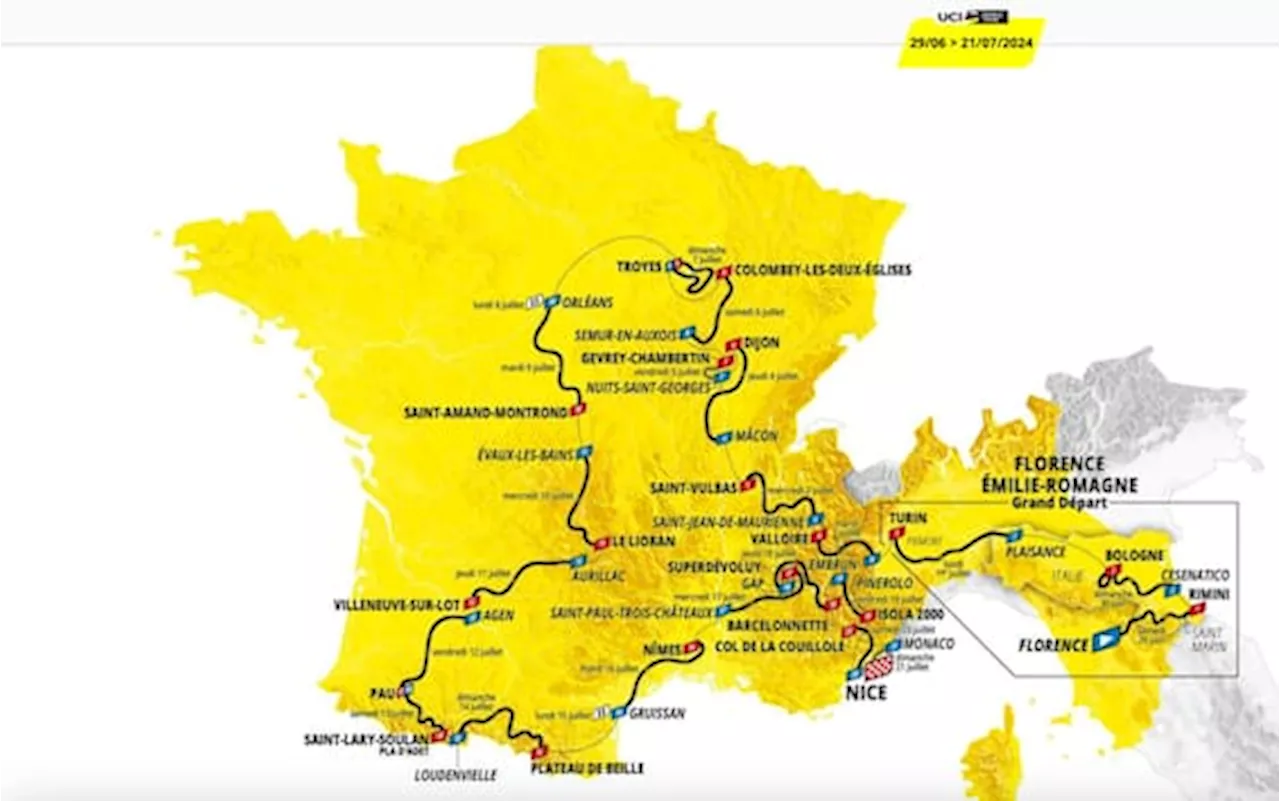 Tour de France 2024, 1^ tappa da Firenze a Rimini: percorso e orario