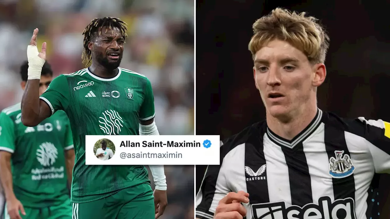 Allan Saint-Maximin hits back on social media after former Newcastle teammate is blamed for the club's PSR situation