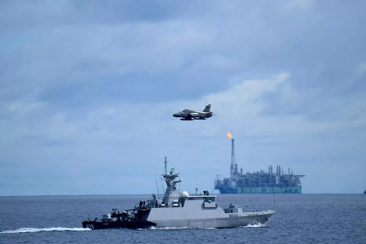 Malaysian and Indonesian navies conduct bilateral exercises in waters off Sabah's capital