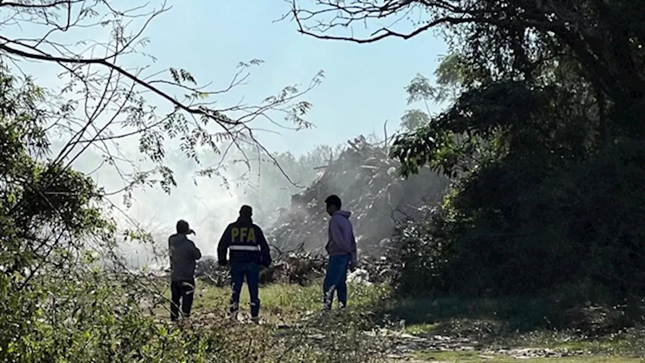 Fuerte operativo en el basural de 9 de Julio en búsqueda del cuerpo de Loan