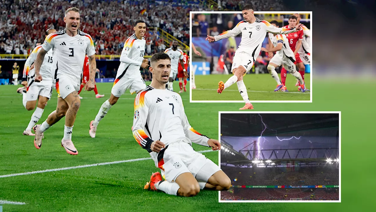 Germany 2 Denmark 0: Hosts survive lightning, torrential rain and VAR to make it through Euro 2024’s most c...