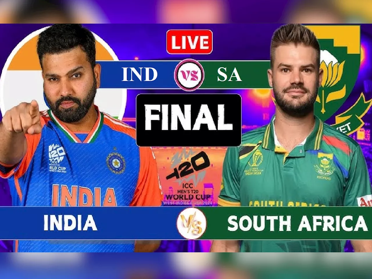 IND vs SA Final live Score: टीम इंडियाला दुसरा धक्का रोहितपाठोपाठ ऋषभ पंत तंबूत