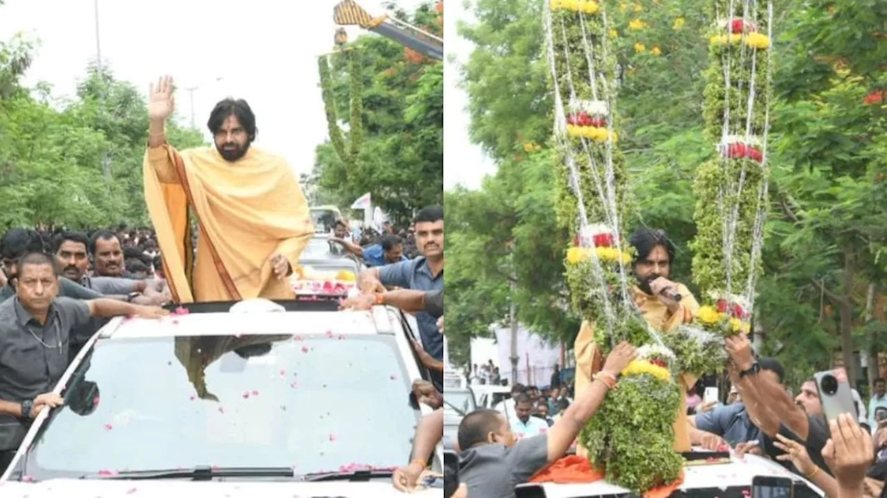 Pawan kalyan: కొండగట్టుకు జనసేనాని.. గజమాలతో భారీ ఎత్తున బ్రహ్మరథం.. వీడియో వైరల్..