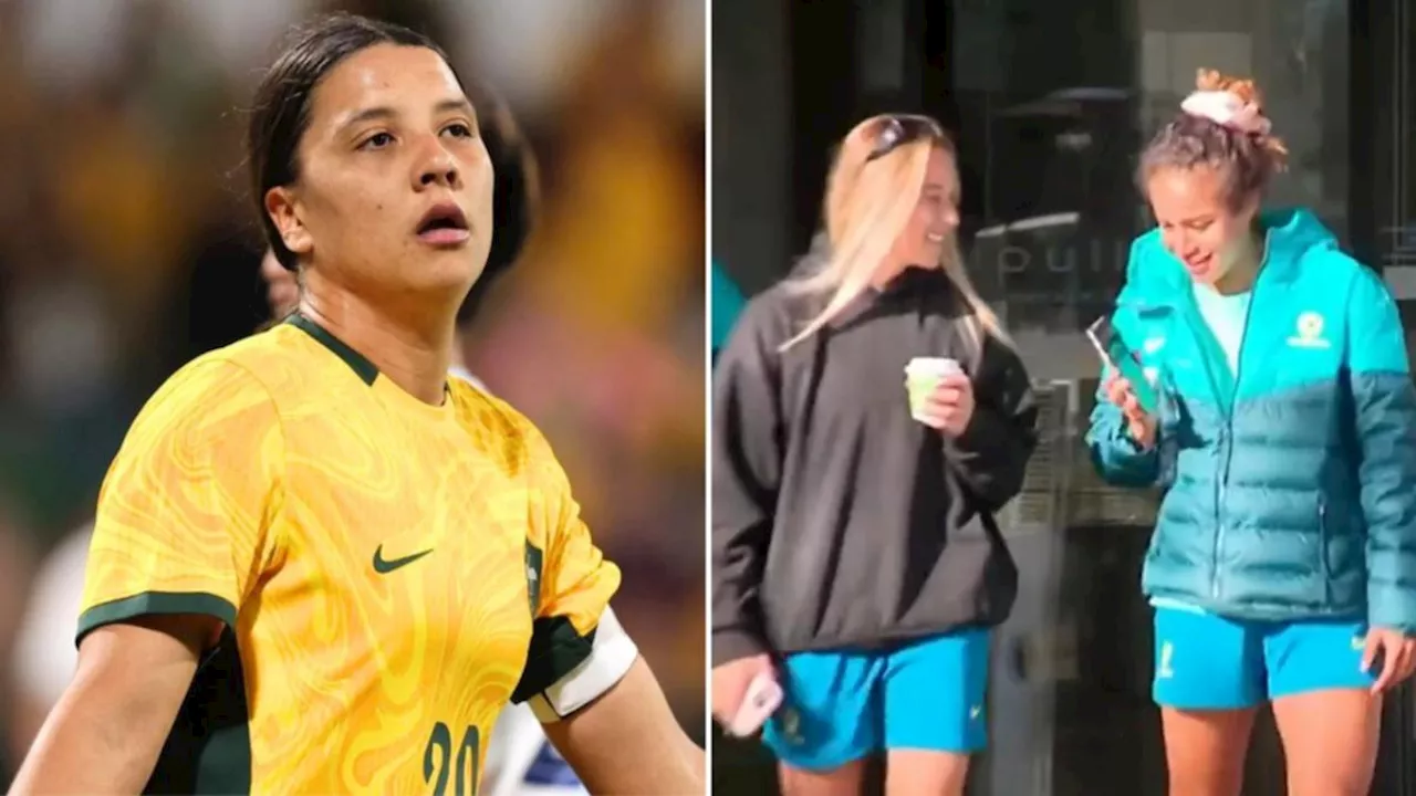 Sam Kerr spotted on video call with Mary Fowler in Matildas camp despite ACL injury