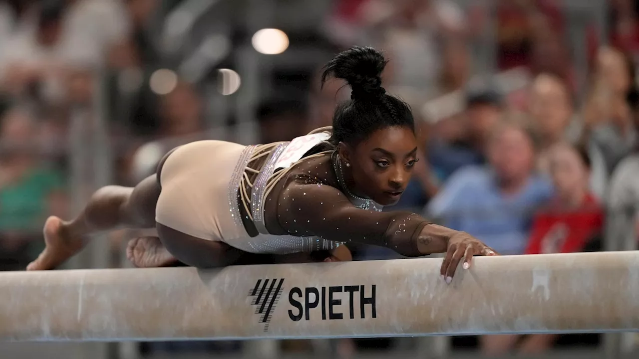 Simone Biles continues Olympic prep by cruising to her 9th U.S. Championships title