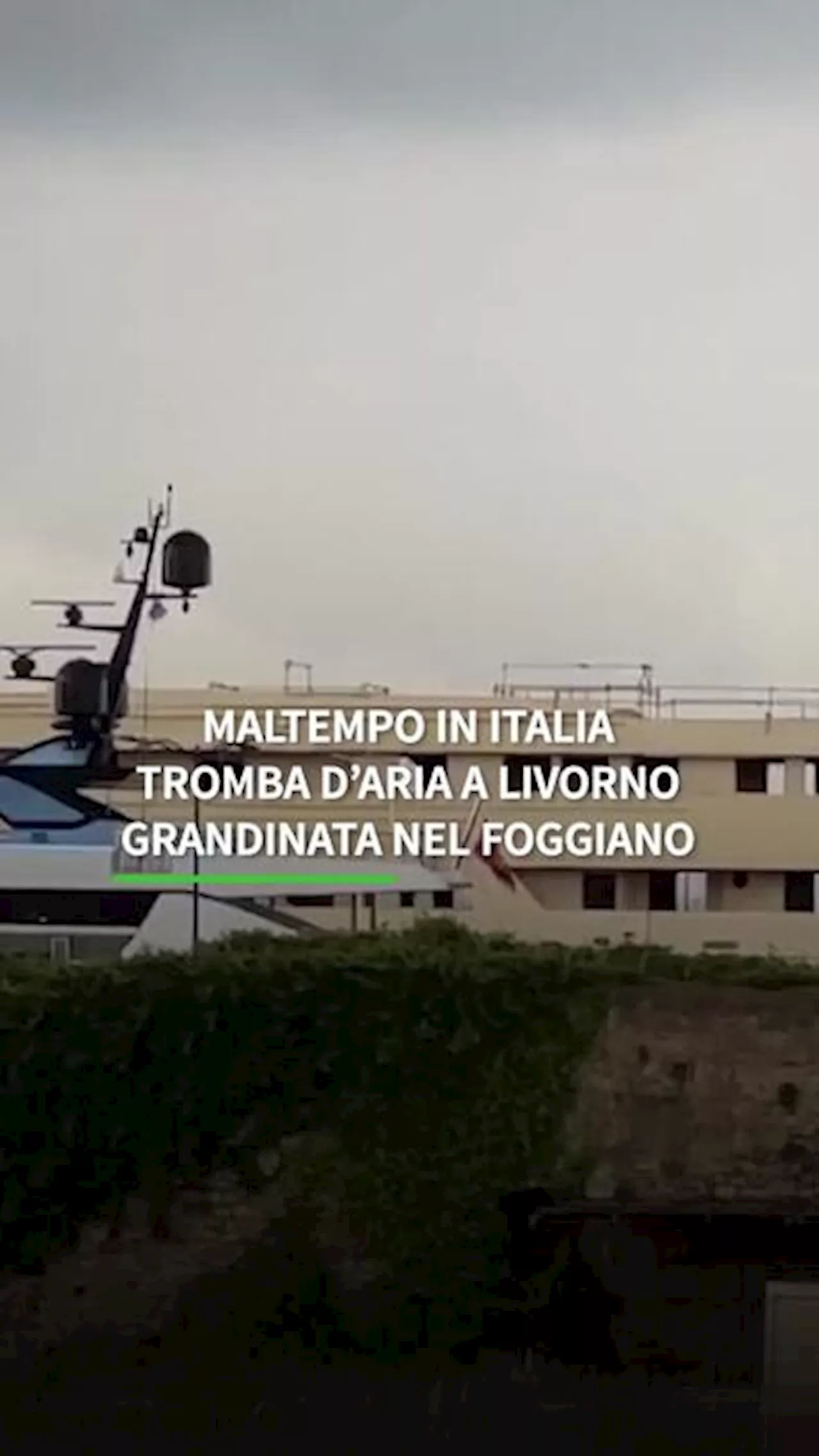 Maltempo: trombe marine davanti a Livorno, grandinata nel Foggiano