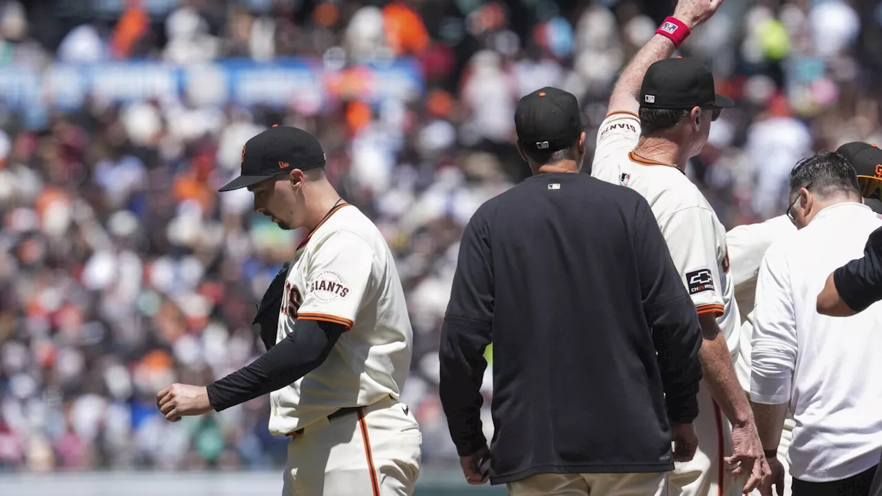 Giants pitcher Blake Snell exits start with groin tightness, appears headed back to injured list