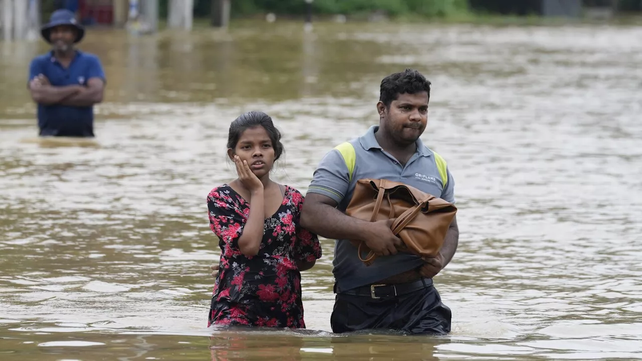 Sri Lanka closes schools as floods and mudslides leave 10 dead and 6 others missing