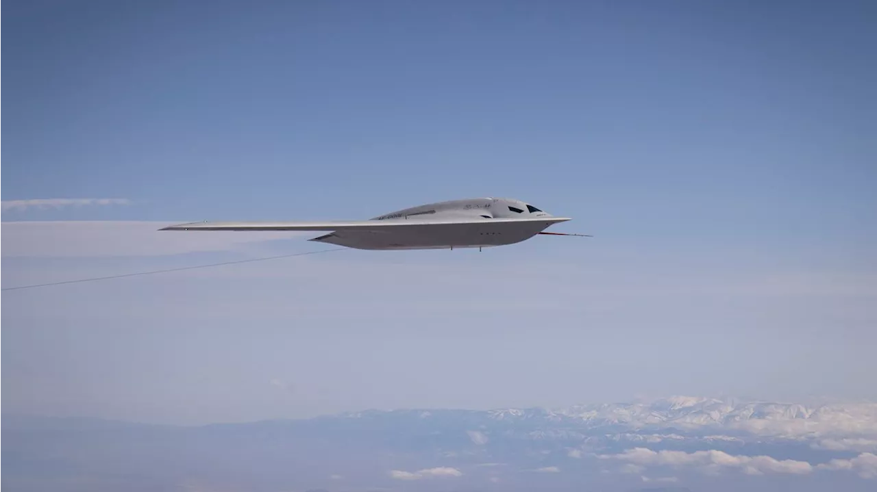 Check out the Air Force's new B-21 stealth bomber in flight