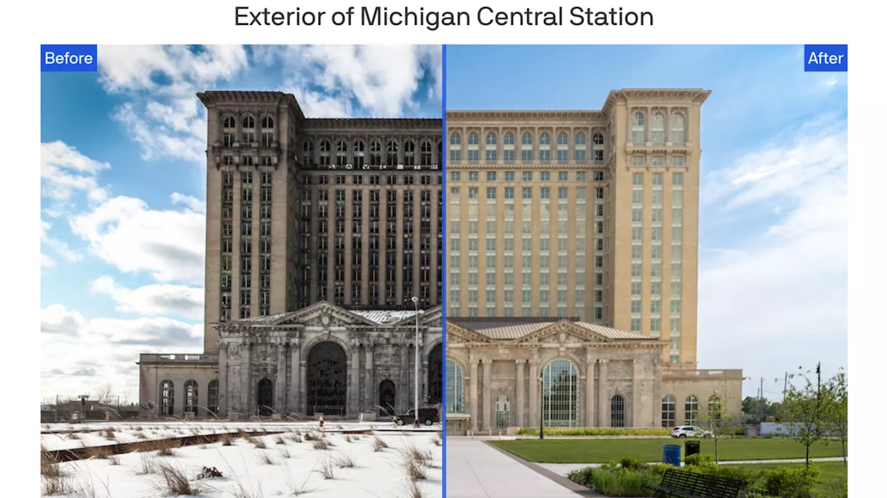 Monumental reveal: Detroit's once-abandoned train depot restored to past glory