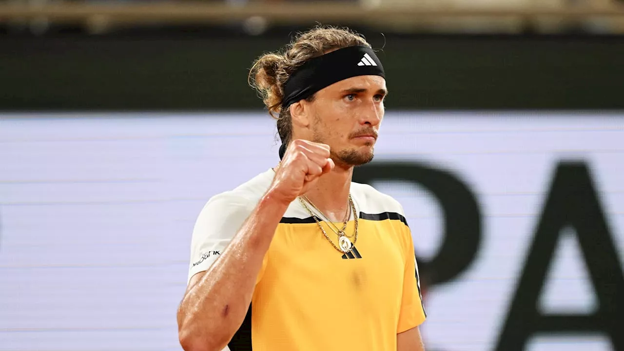 Alexander Zverev bei den French Open schon im Viertelfinale