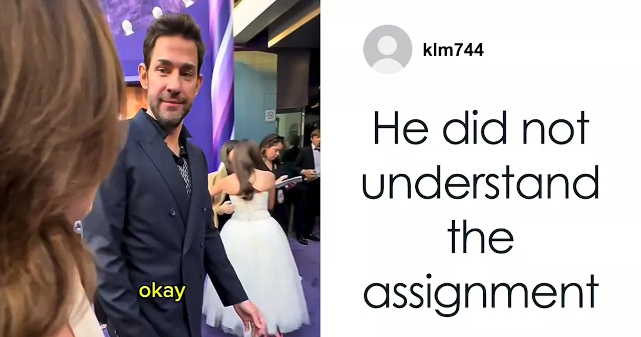 John Krasinski Hilariously Ignores TikToker’s Cringe Question On The Red Carpet