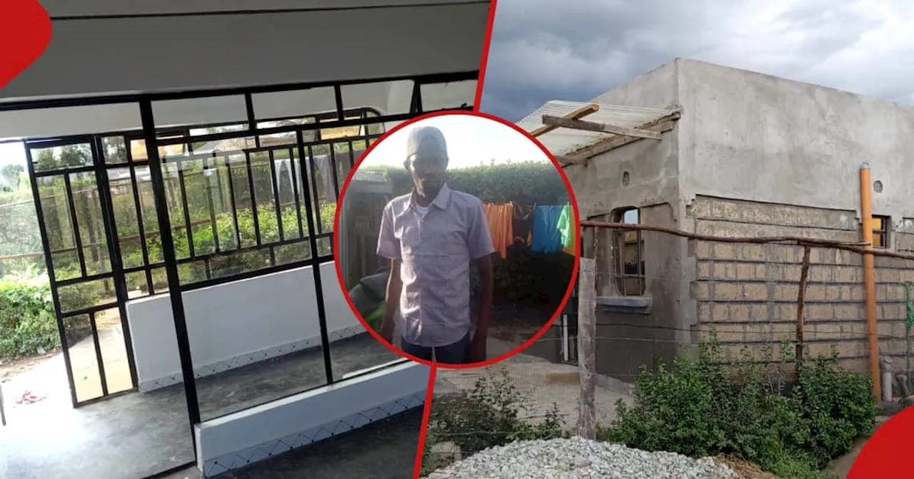 Man Impresses Many After Building Posh 3-Bedroomed Bungalow With Unique Hidden Roof