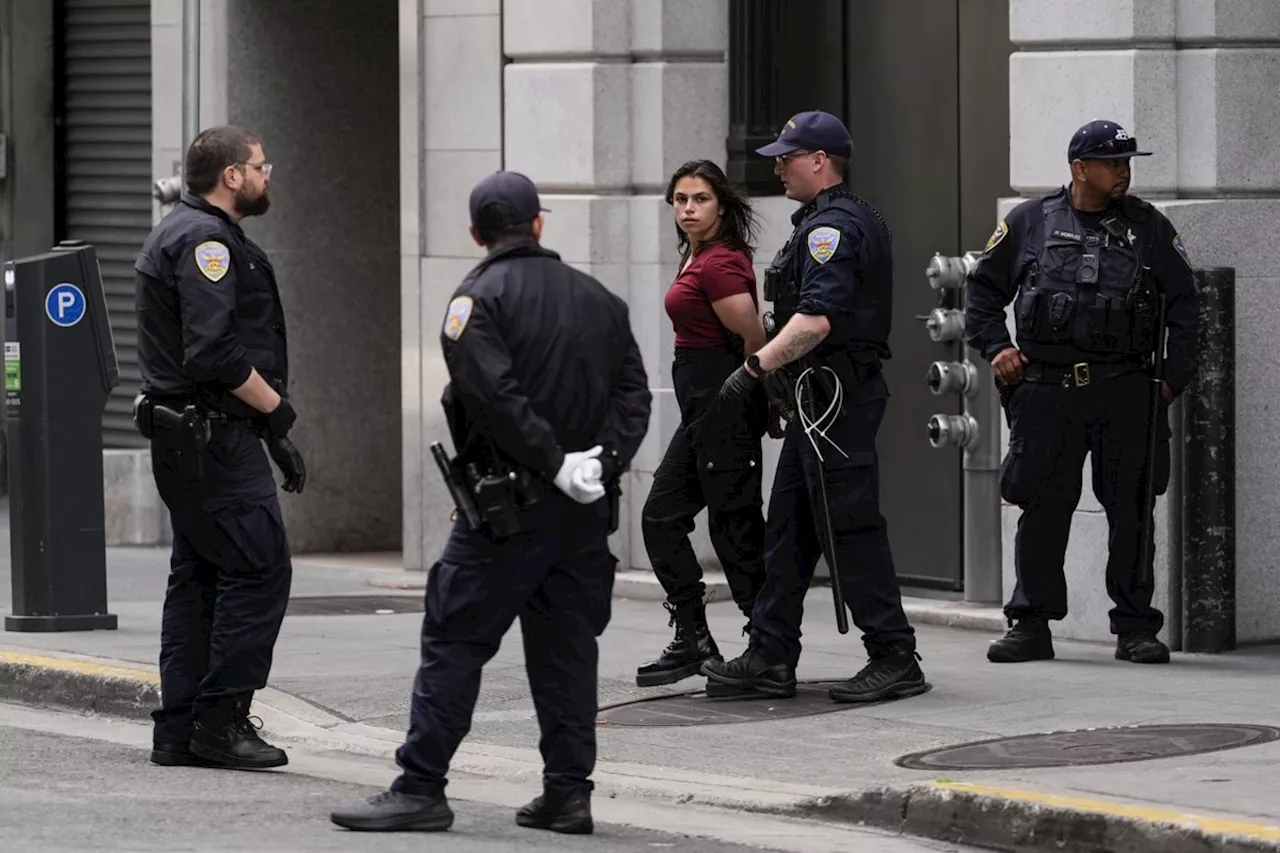 Police detain pro-Palestinian demonstrators inside San Francisco building housing Israeli Consulate