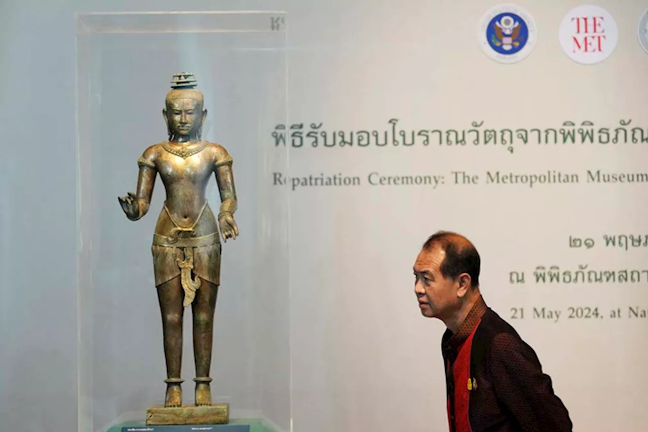 Thailand welcomes home trafficked 1,000-year-old statues returned by New York’s Metropolitan Museum